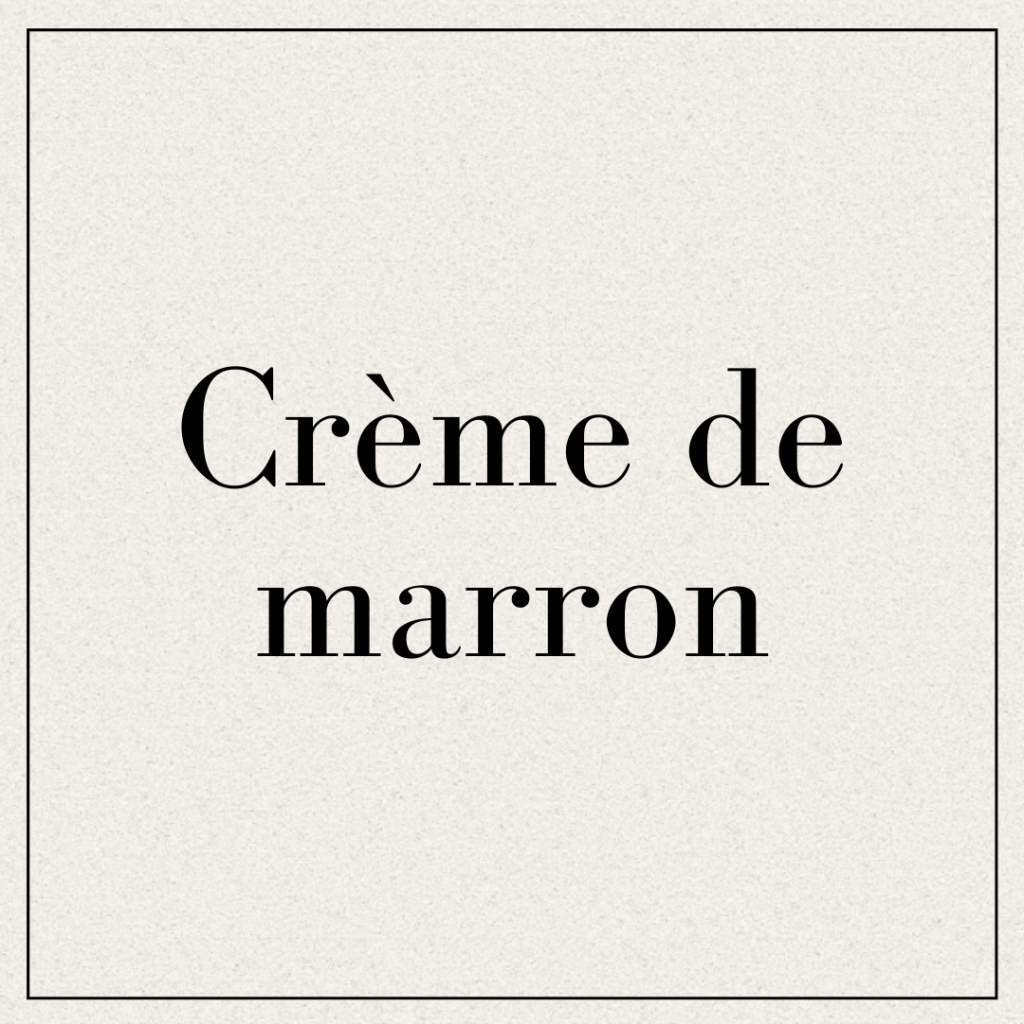 Crème de marron